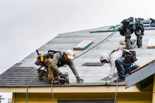 Professional Gutter Installation technician working in Saint Boniface, PA